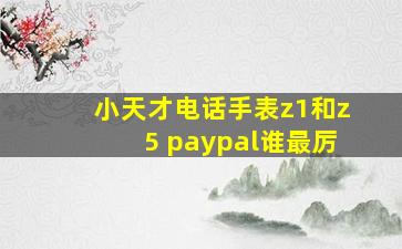 小天才电话手表z1和z5 paypal谁最厉